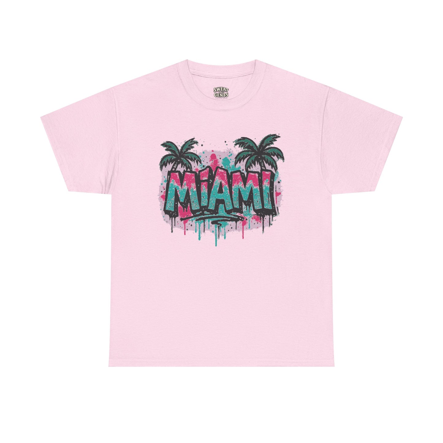 Miami Tropical Vibe Graffiti Tee