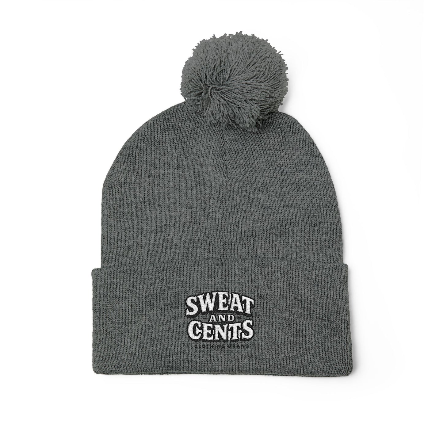 Sweat and Cents Pom-Pom Knit Cap
