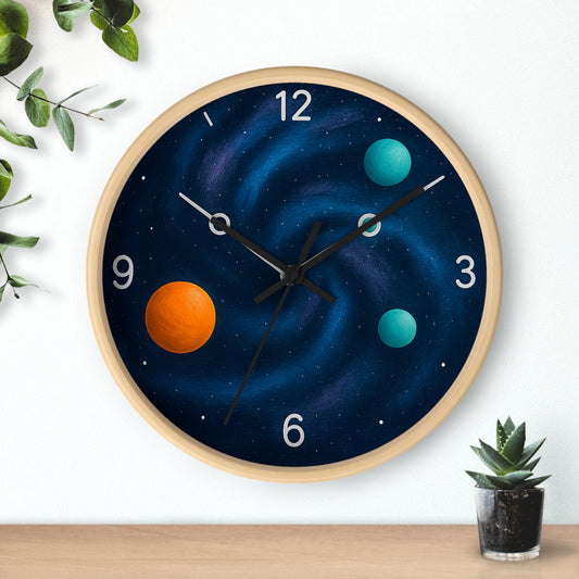 Cosmic Galaxy Wall Clock