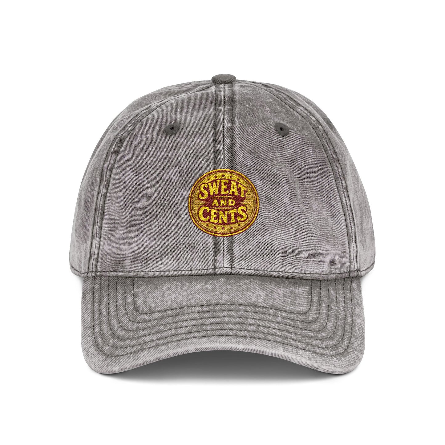 Sweat and Cents Vintage Embroidered Cap