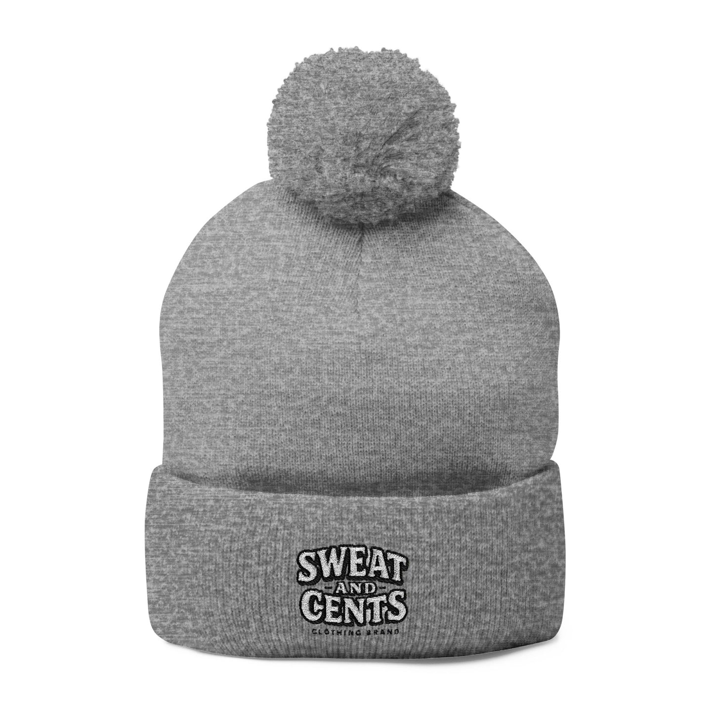 Sweat and Cents Pom-Pom Knit Cap