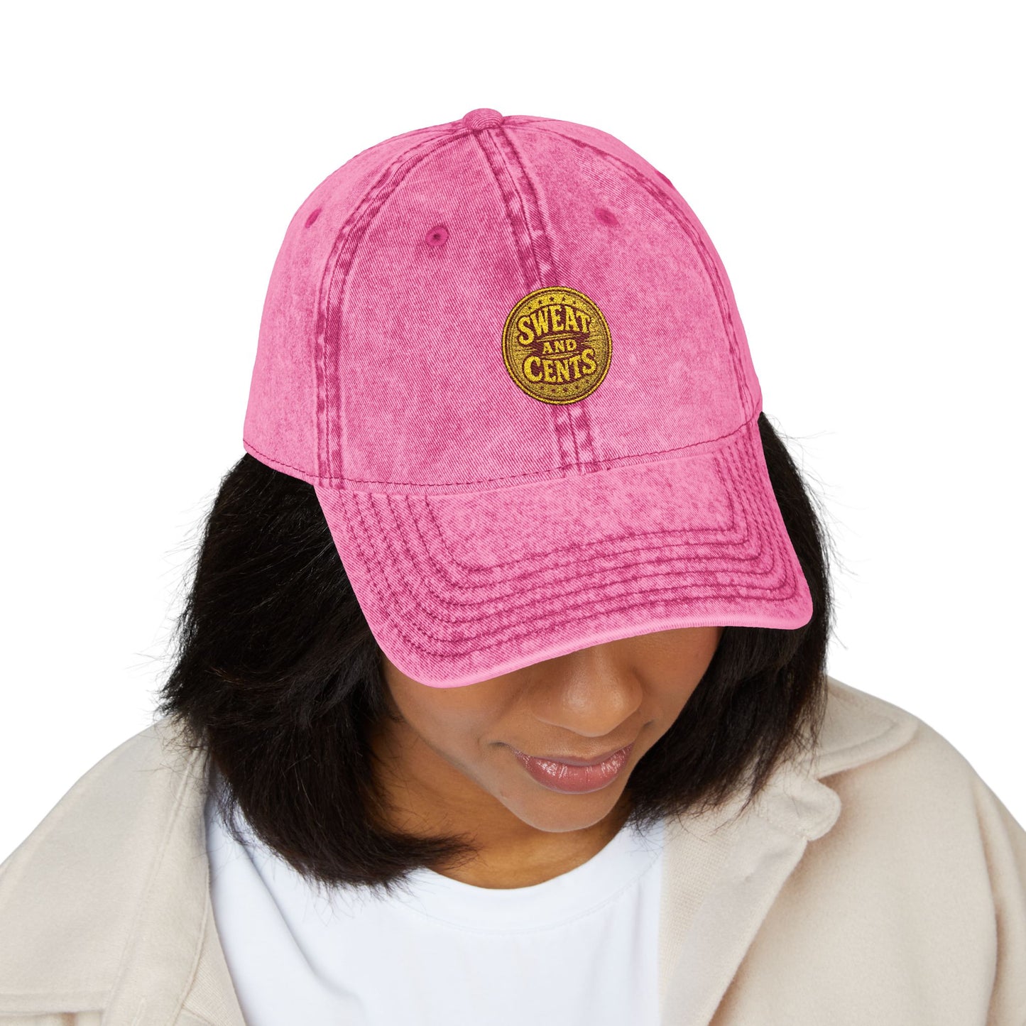 Sweat and Cents Vintage Embroidered Cap