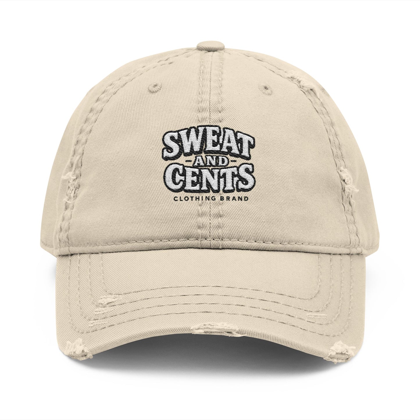 Sweat and Cents Distressed Dad Hat