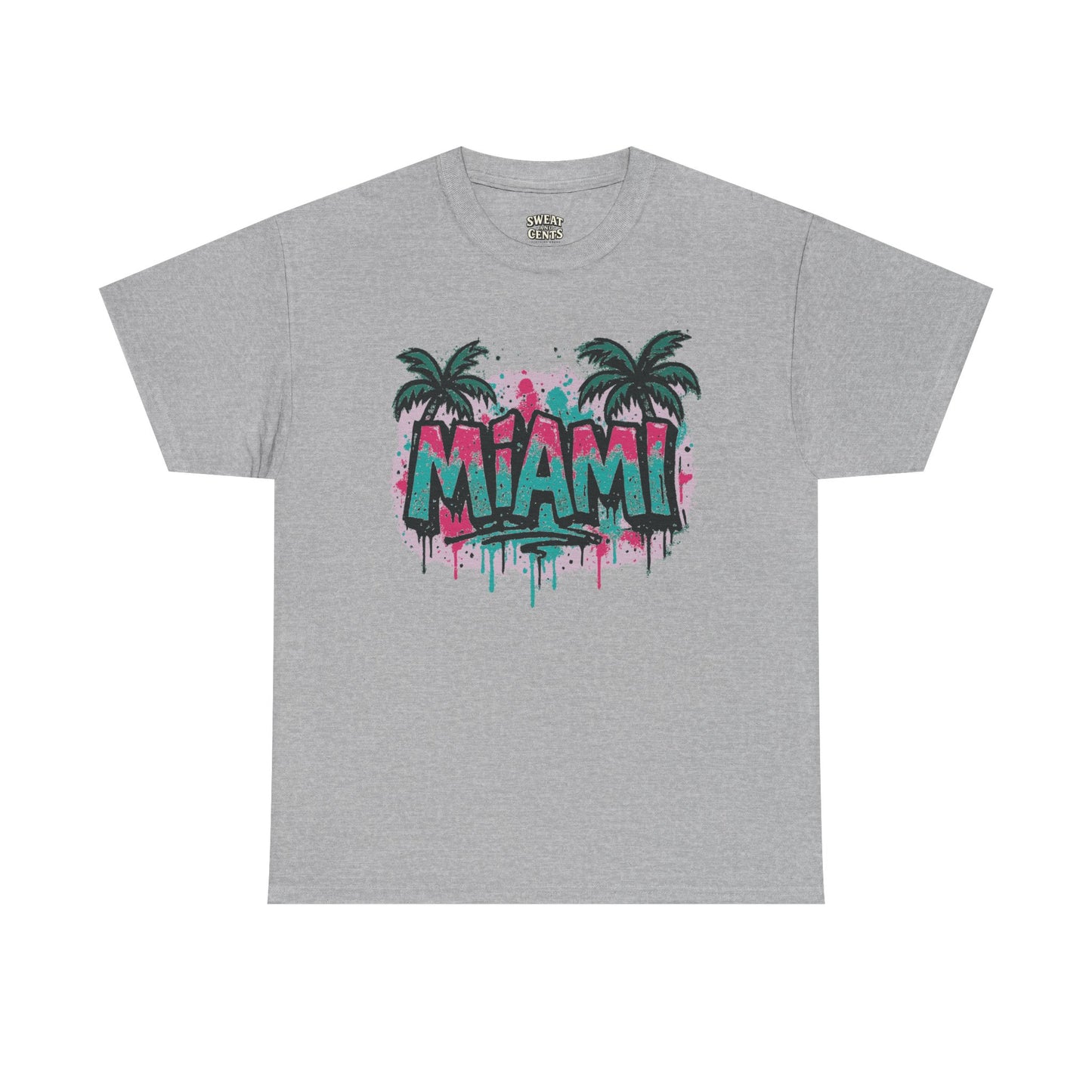 Miami Tropical Vibe Graffiti Tee