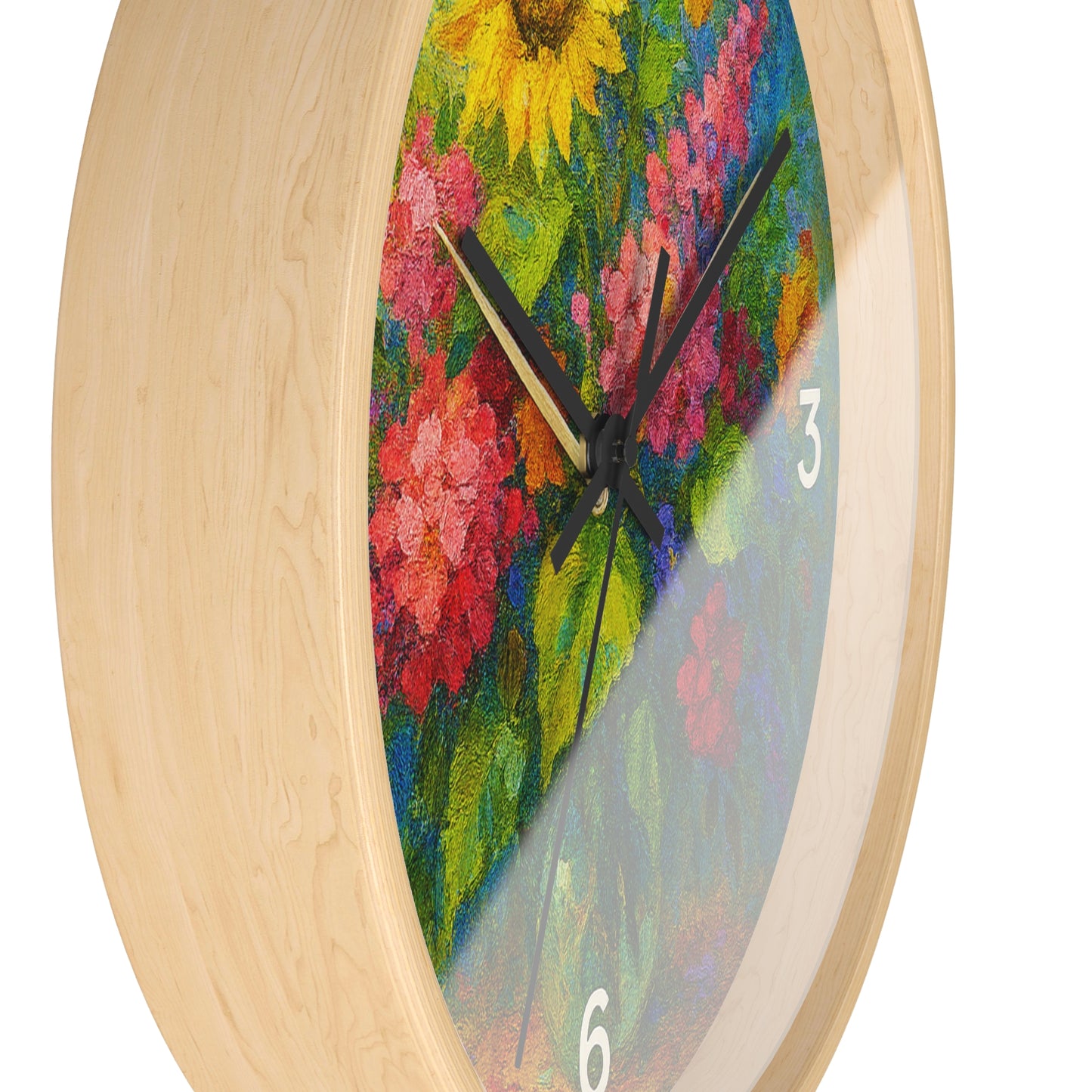 Vibrant Floral Wall Clock