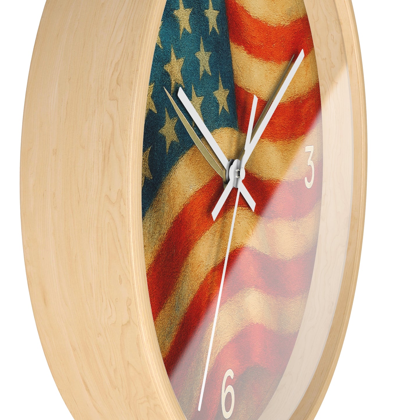 Patriotic American Flag Wall Clock