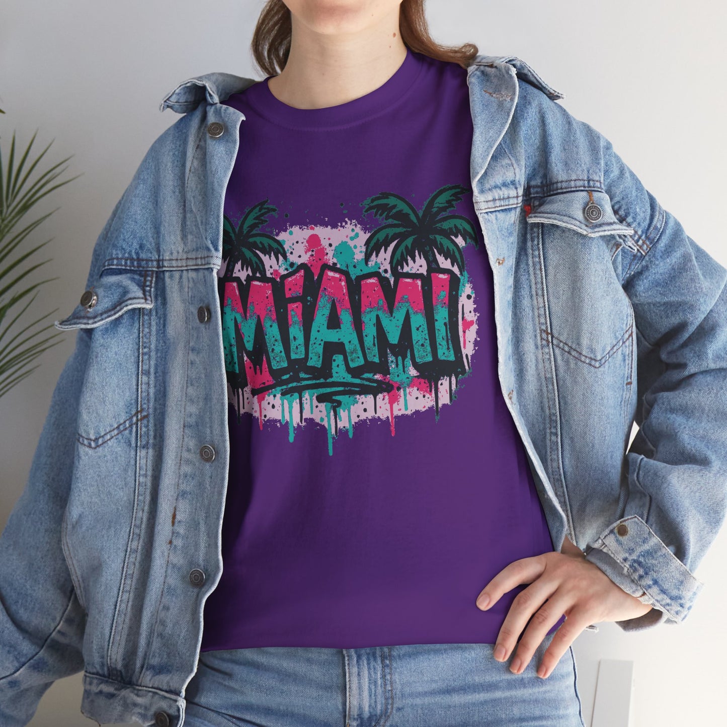 Miami Tropical Vibe Graffiti Tee