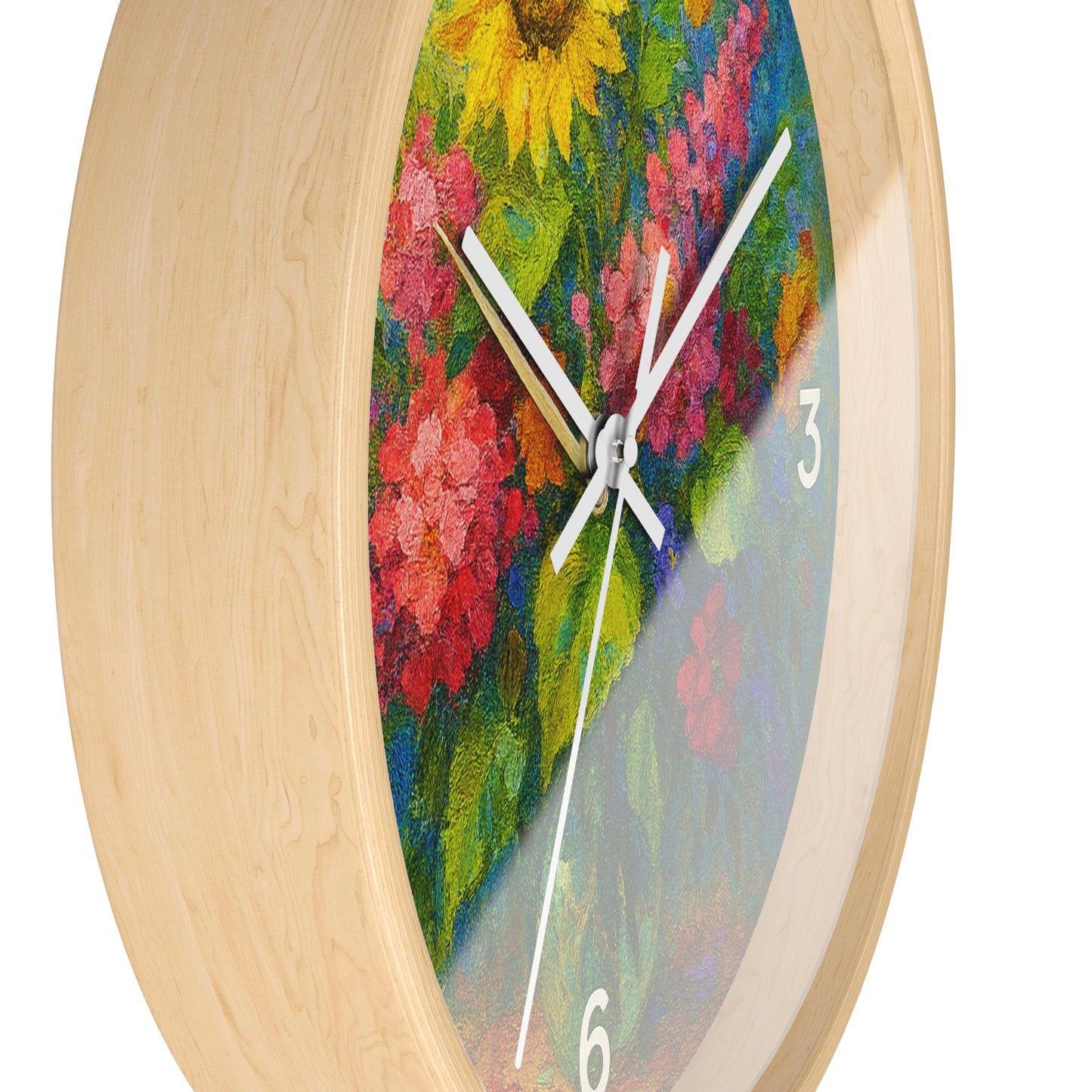 Vibrant Floral Wall Clock