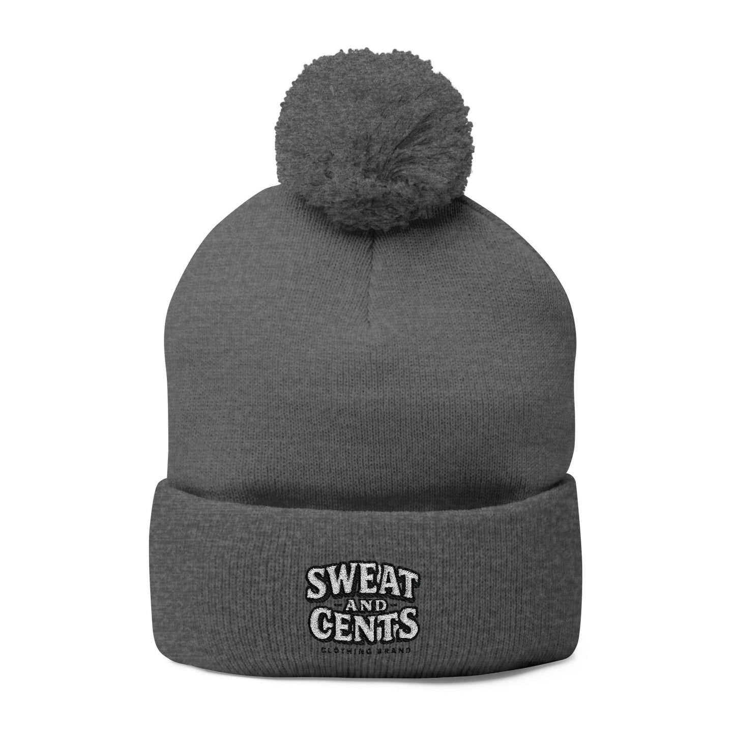 Sweat and Cents Pom-Pom Knit Cap