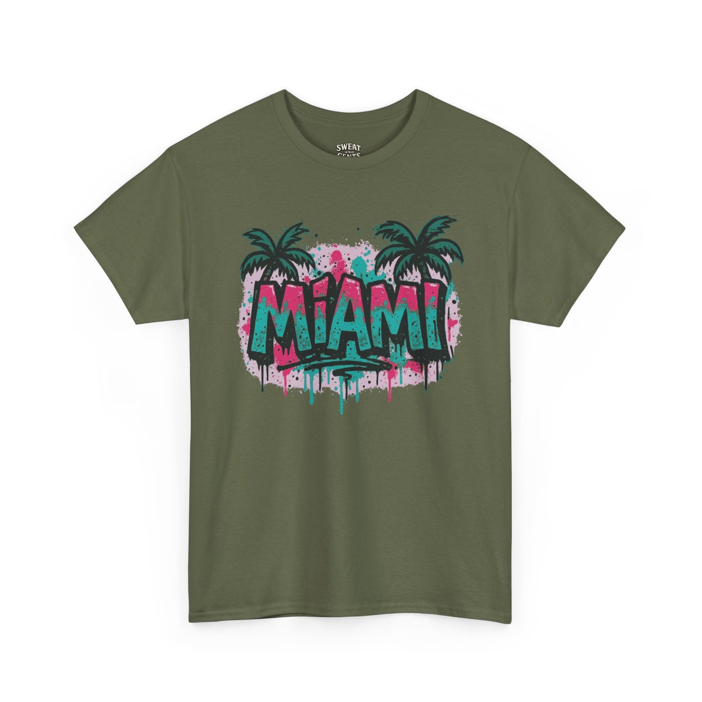 Miami Tropical Vibe Graffiti Tee