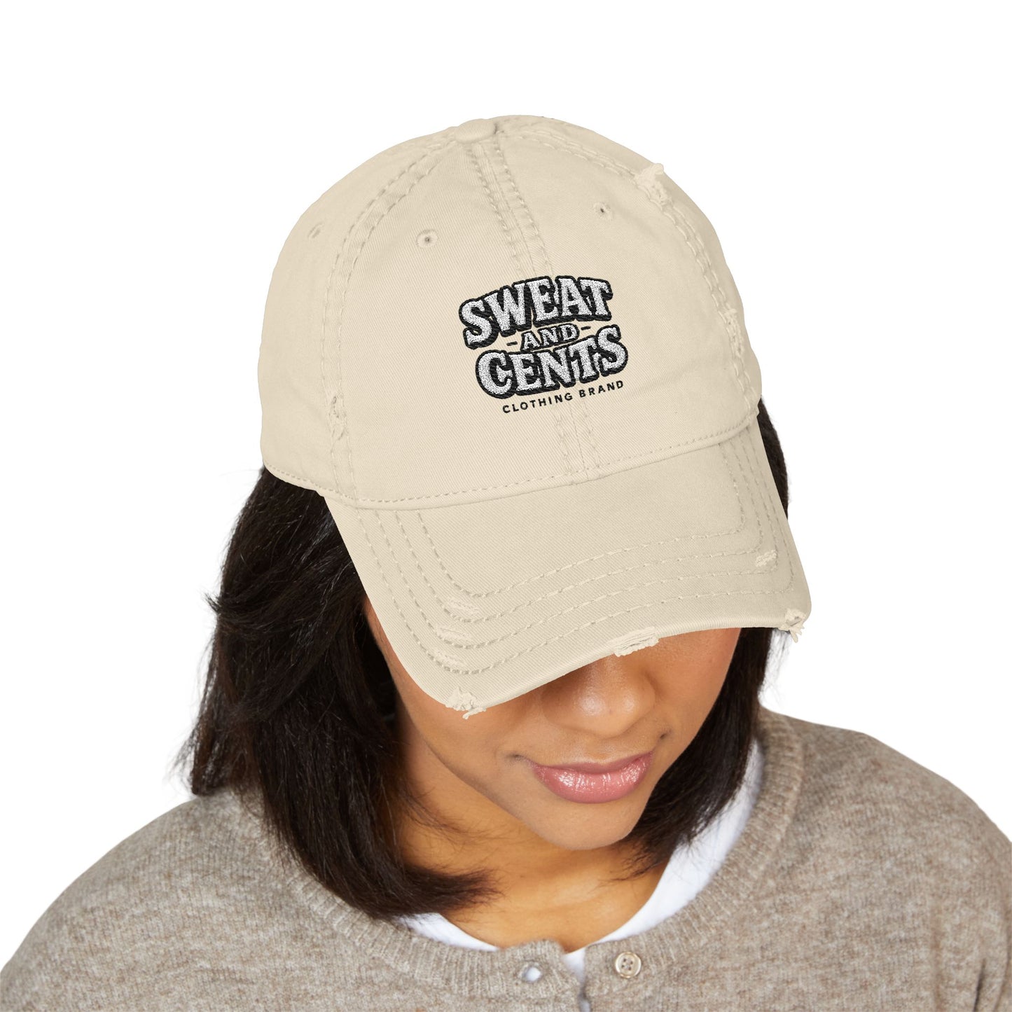 Sweat and Cents Distressed Dad Hat
