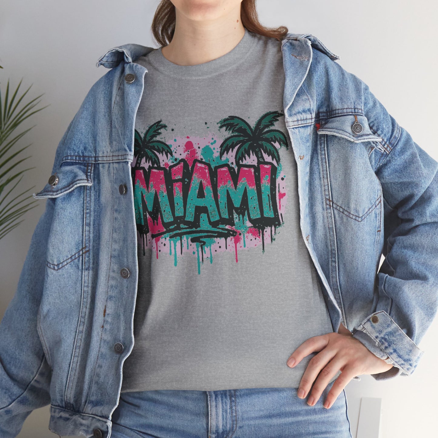 Miami Tropical Vibe Graffiti Tee