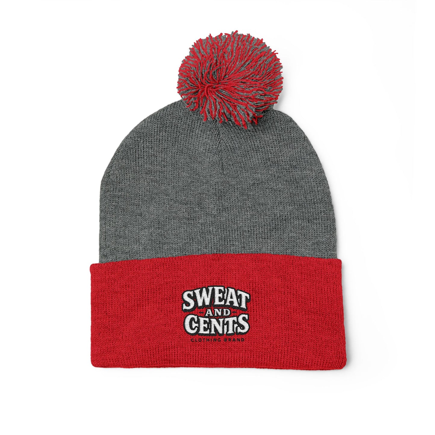 Sweat and Cents Pom-Pom Knit Cap