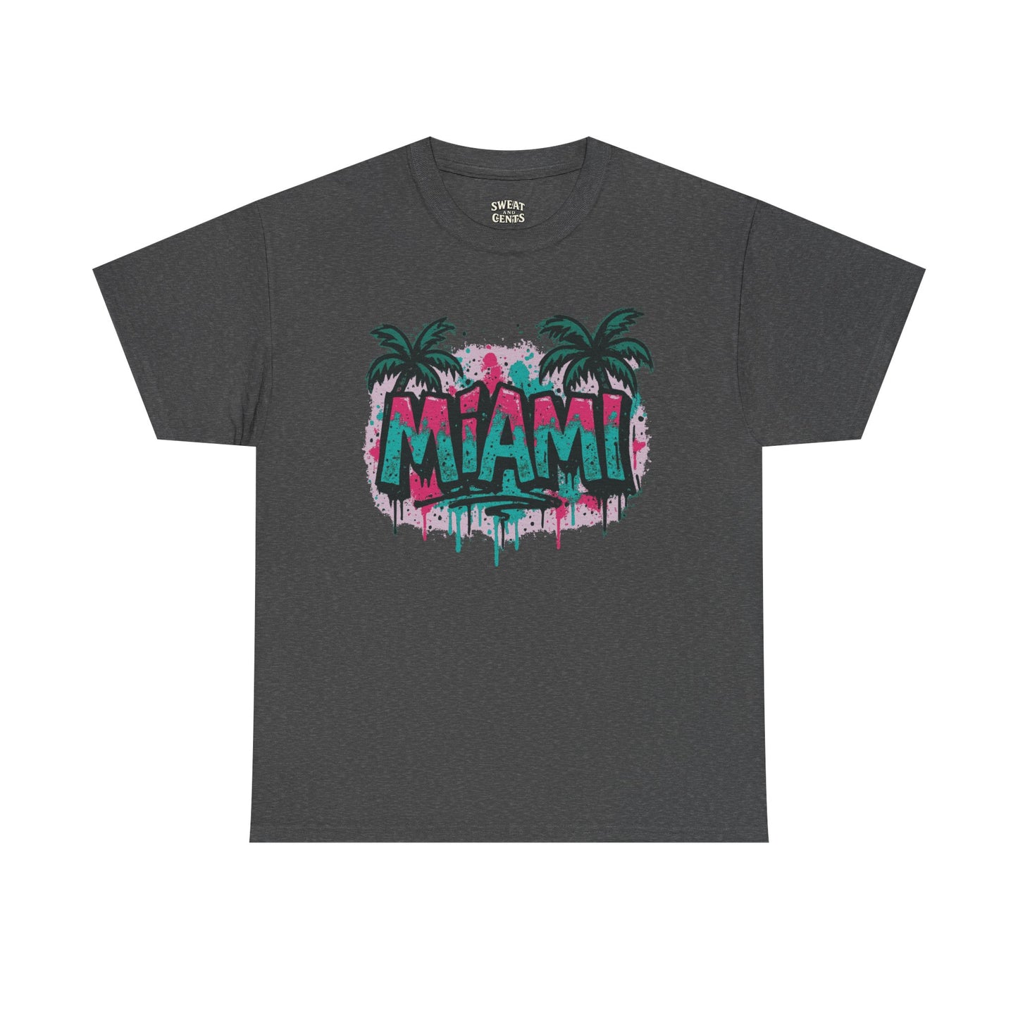 Miami Tropical Vibe Graffiti Tee