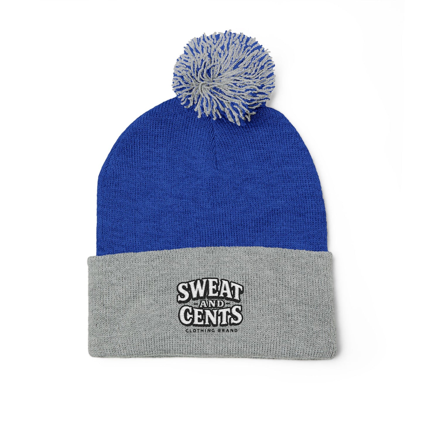 Sweat and Cents Pom-Pom Knit Cap