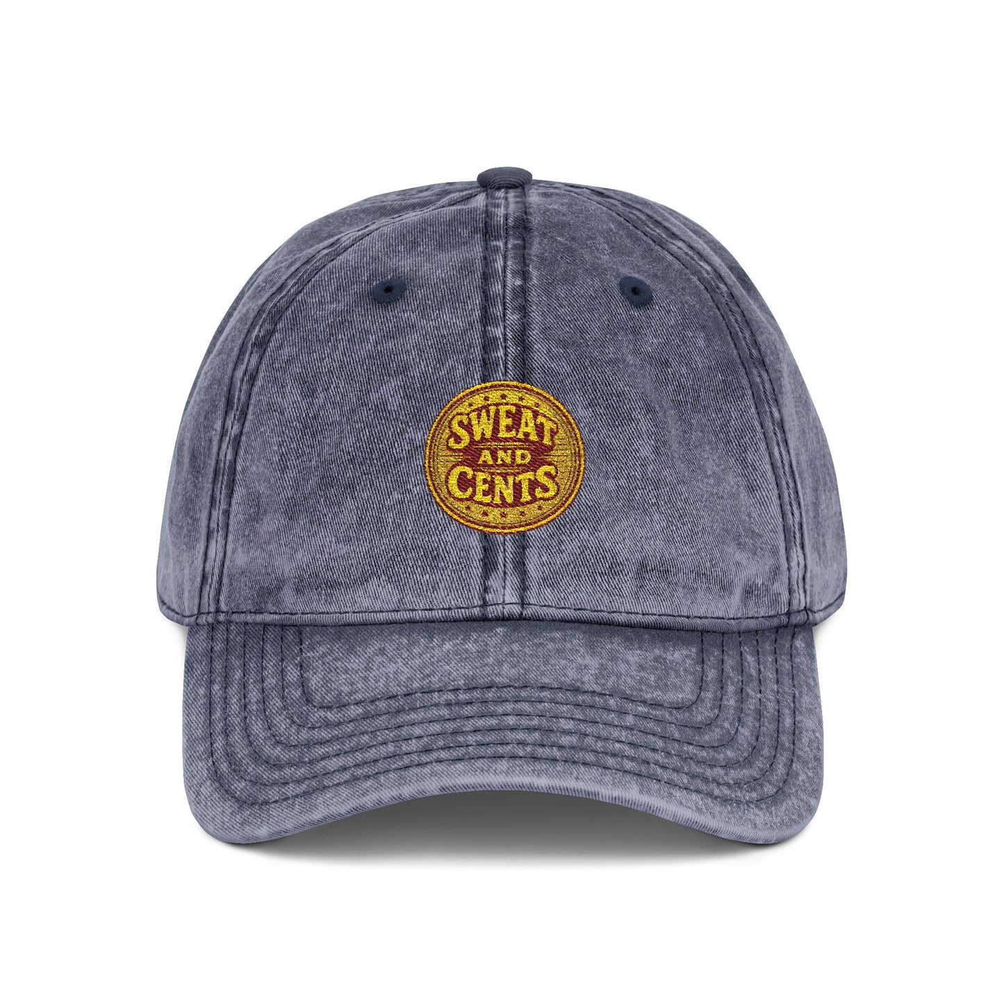 Sweat and Cents Vintage Embroidered Cap