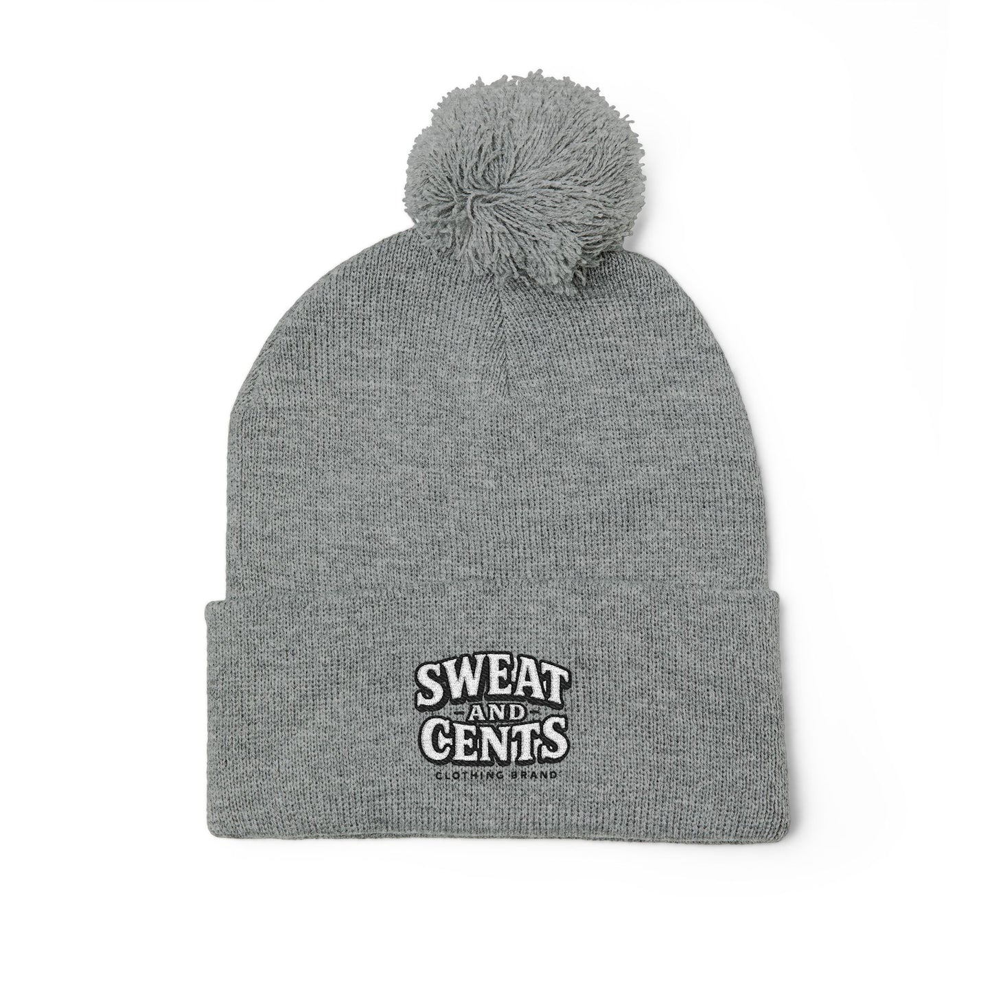 Sweat and Cents Pom-Pom Knit Cap