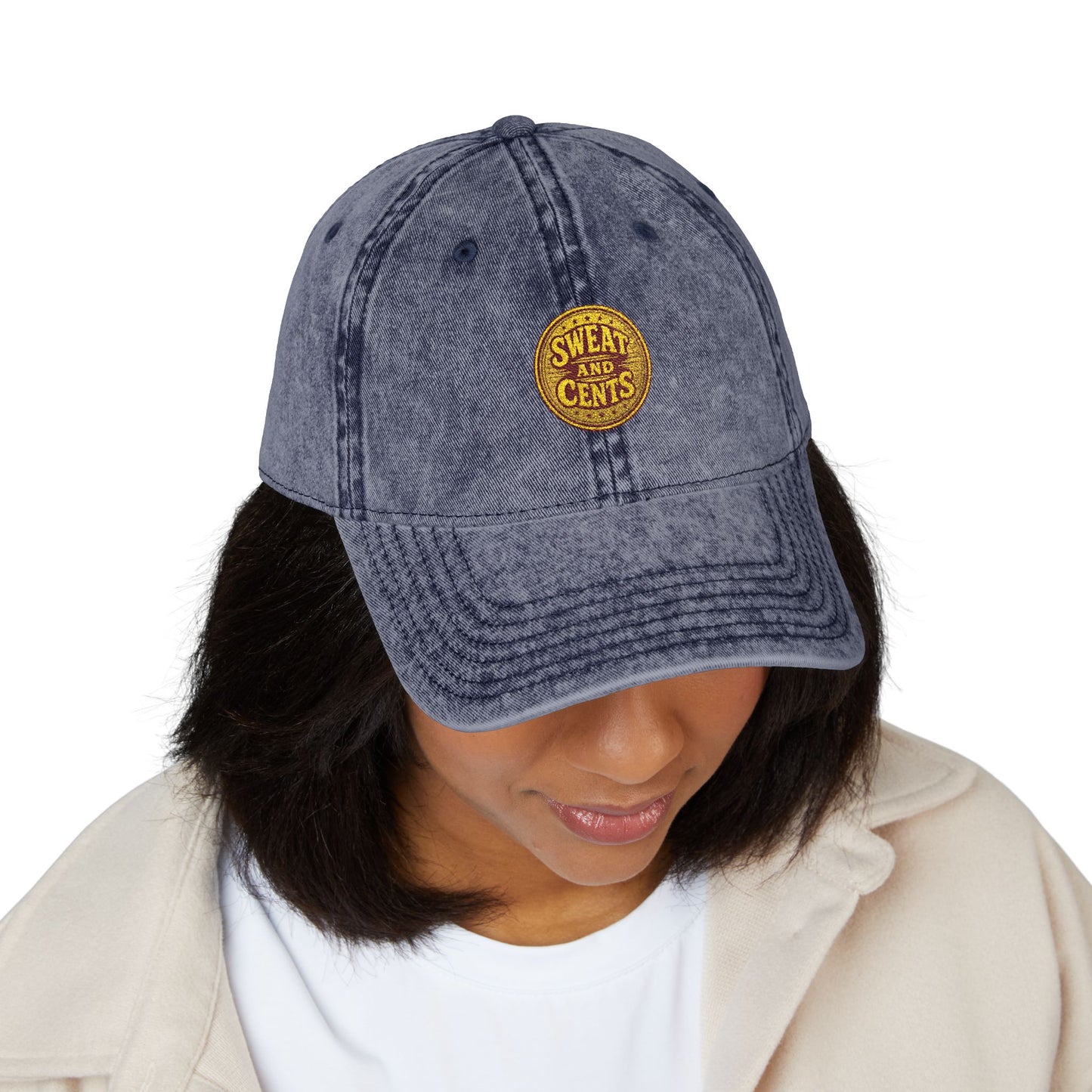 Sweat and Cents Vintage Embroidered Cap