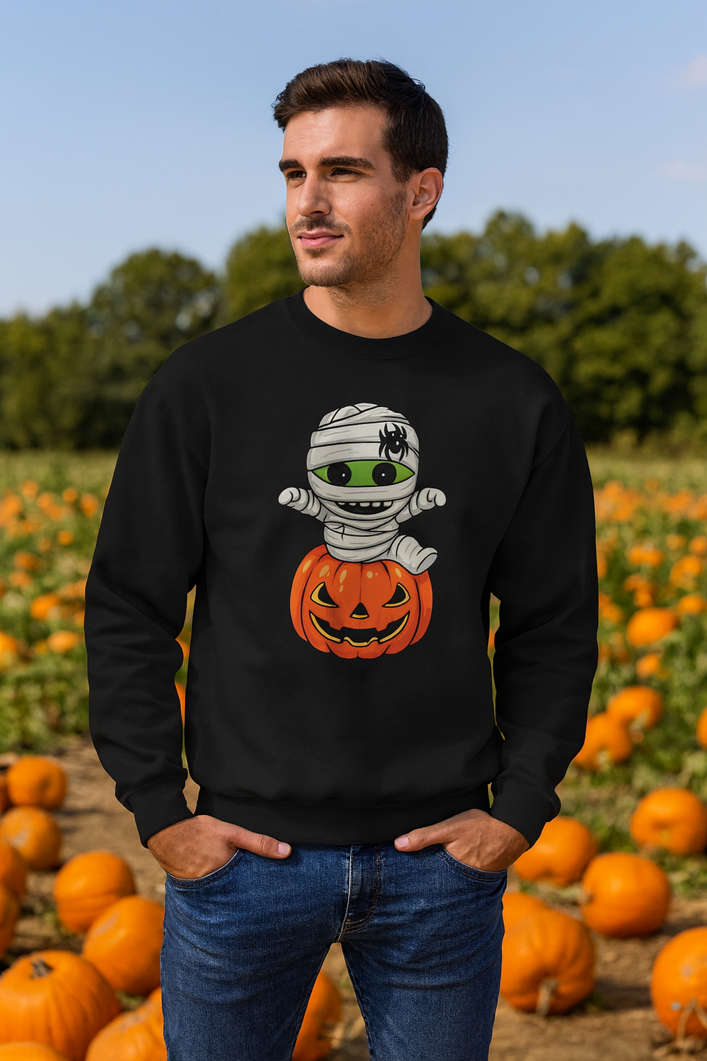 Halloween Cartoon Crewneck Sweatshirt