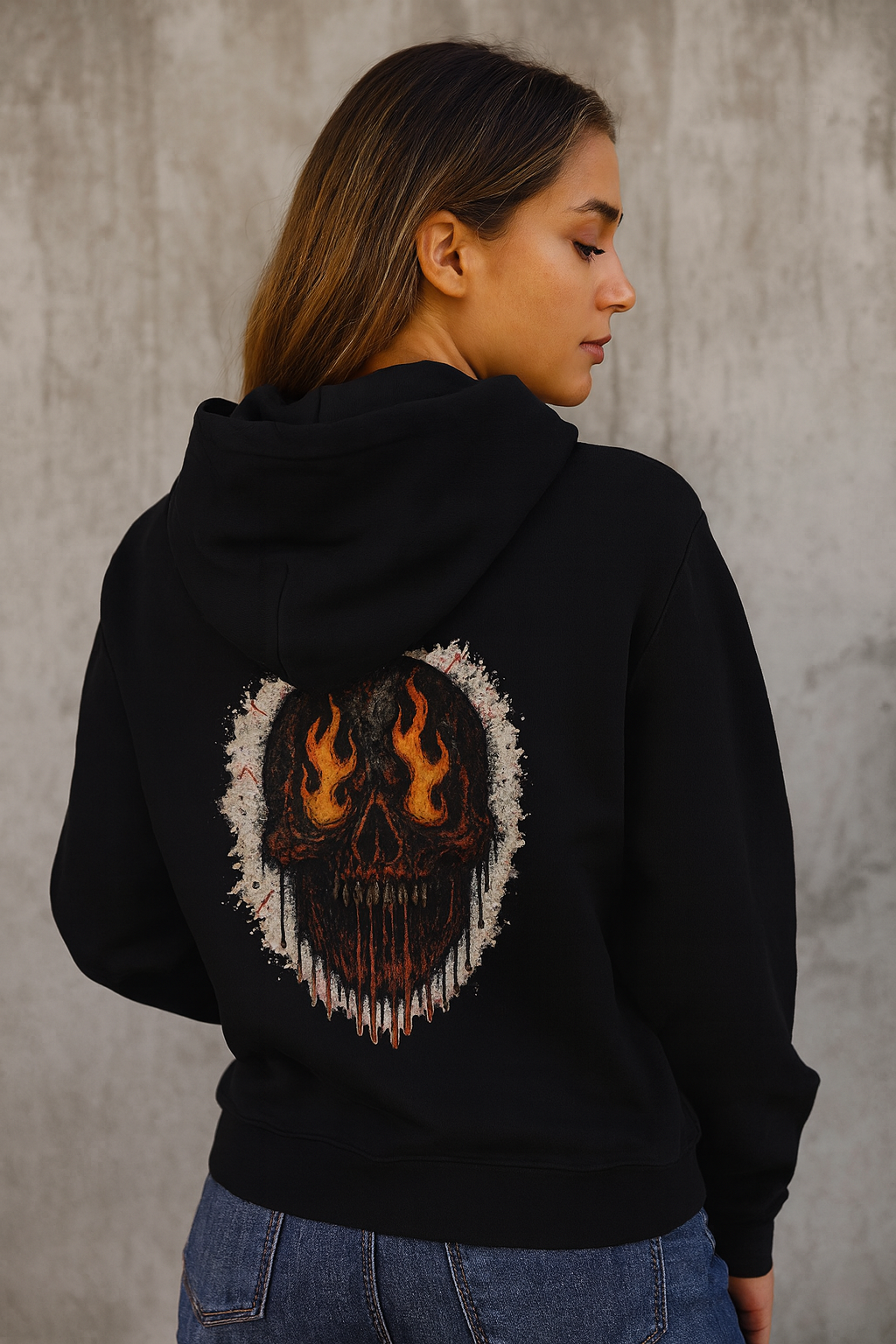 Flaming Skull Hoodie