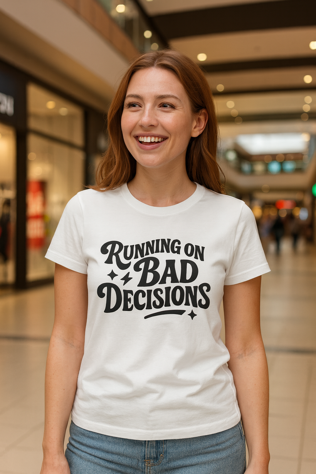 Running on Bad Decisions T-Shirt for Women