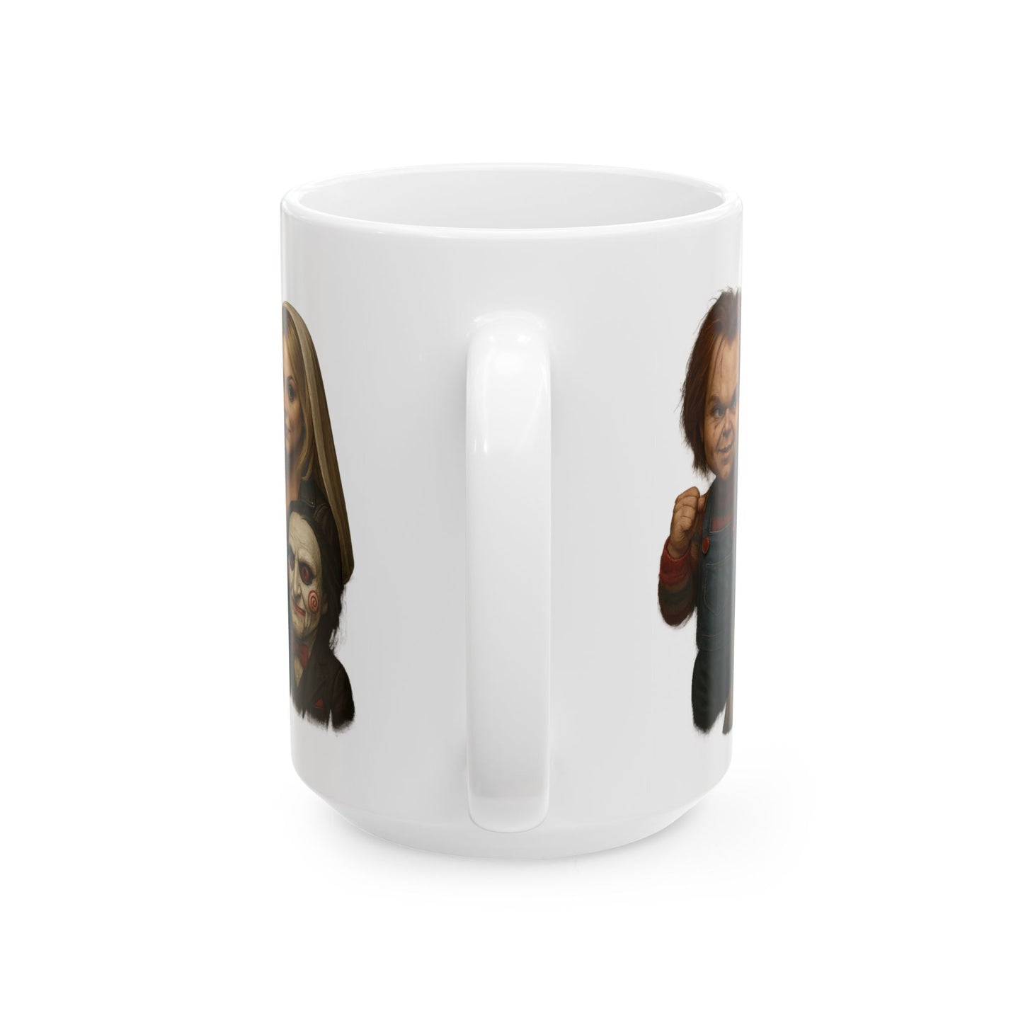Spooky Horror Mug with Chucky, Annabelle, Jigsaw & Friends
