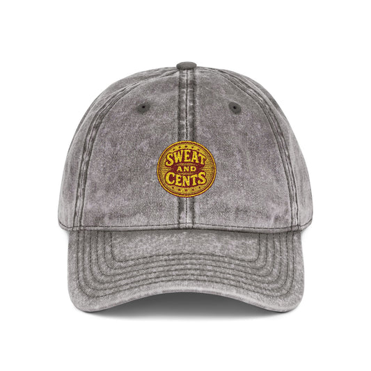 Sweat and Cents Vintage Embroidered Cap