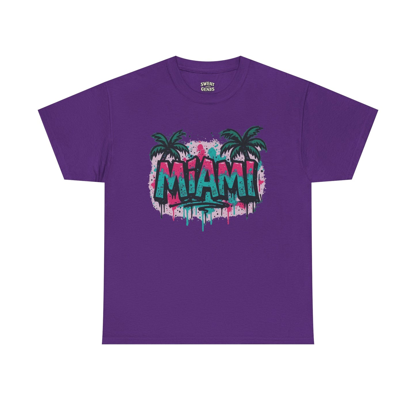 Miami Tropical Vibe Graffiti Tee