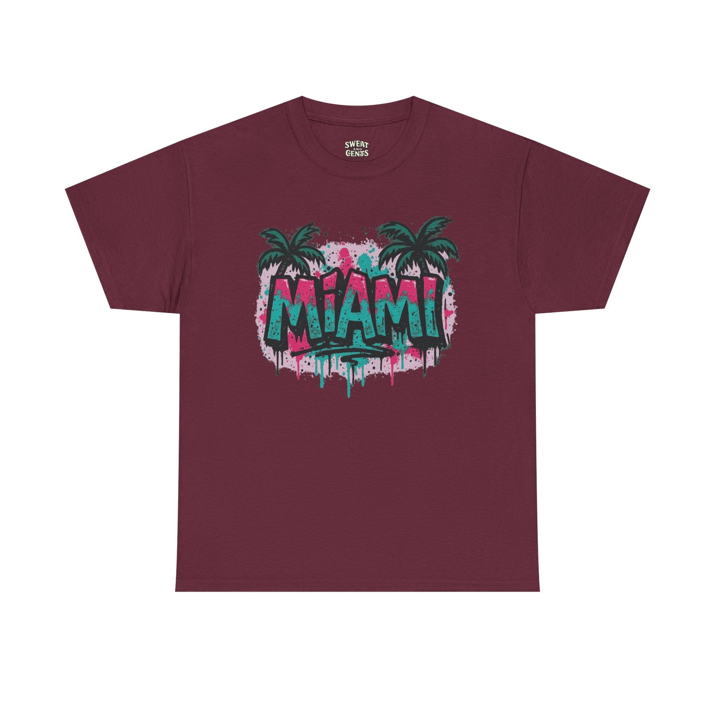 Miami Tropical Vibe Graffiti Tee