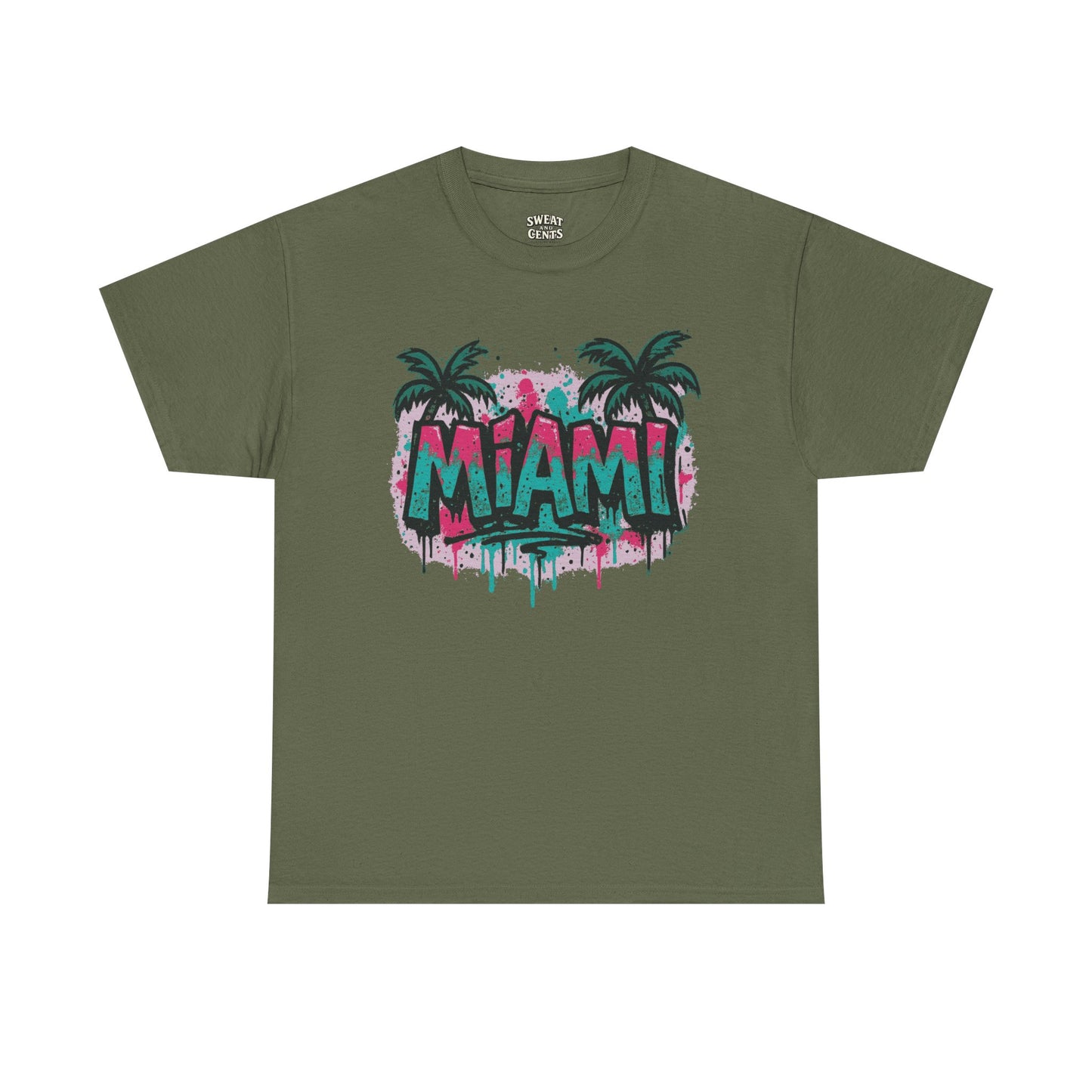 Miami Tropical Vibe Graffiti Tee