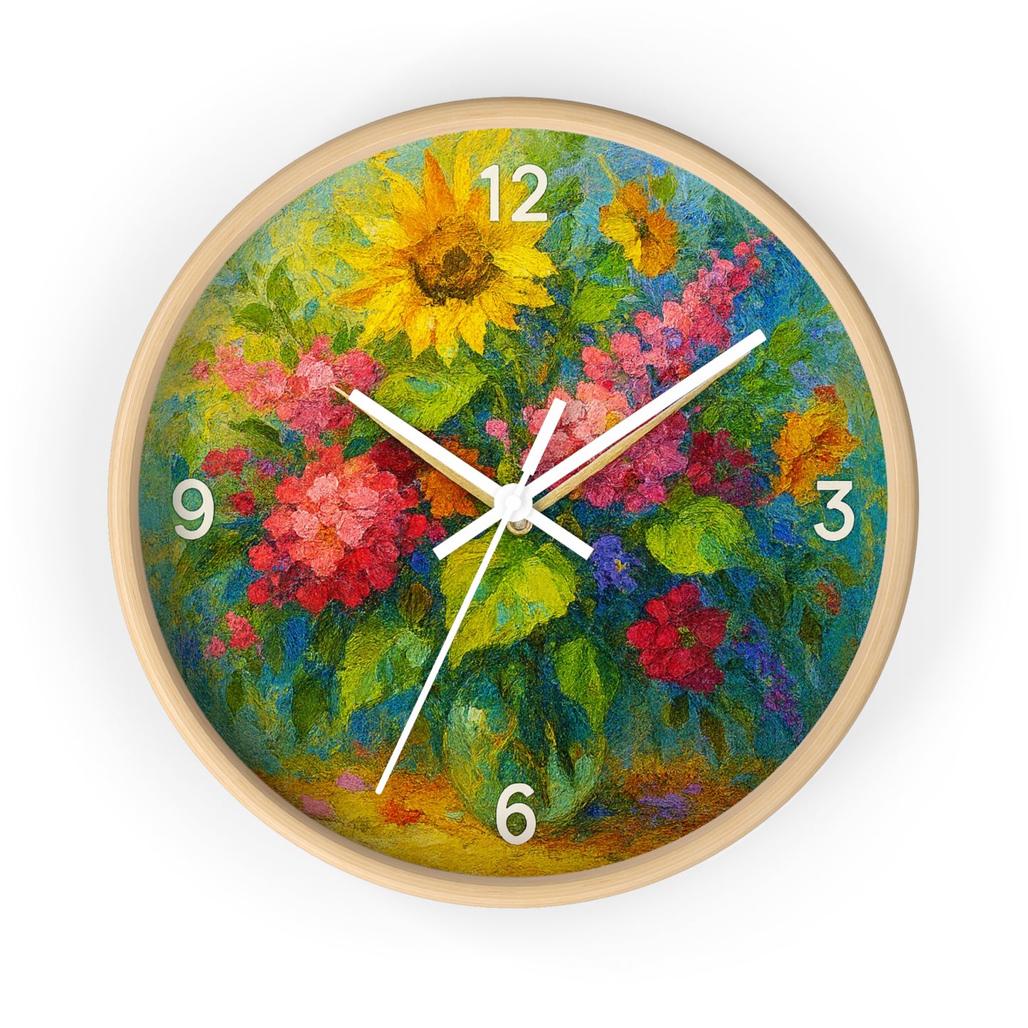 Vibrant Floral Wall Clock