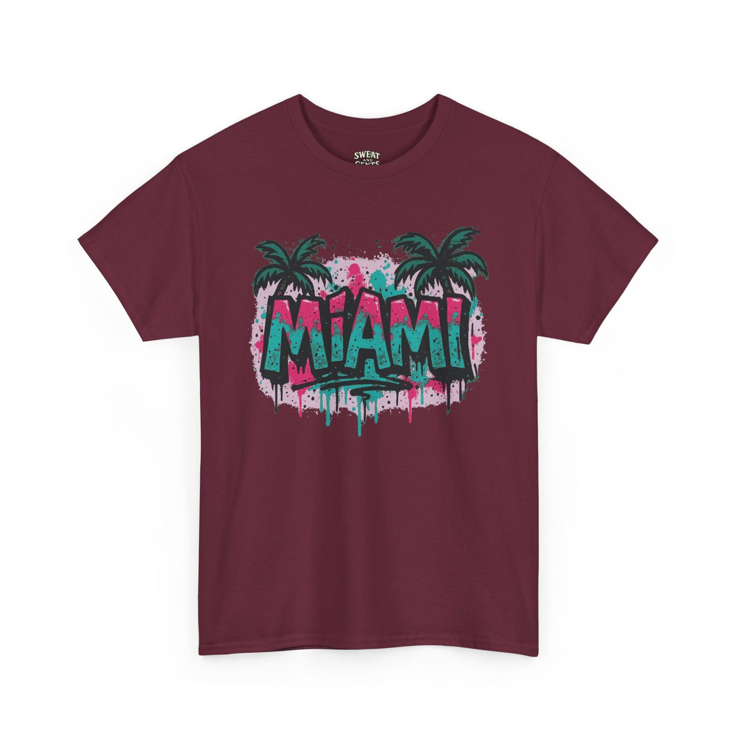 Miami Tropical Vibe Graffiti Tee