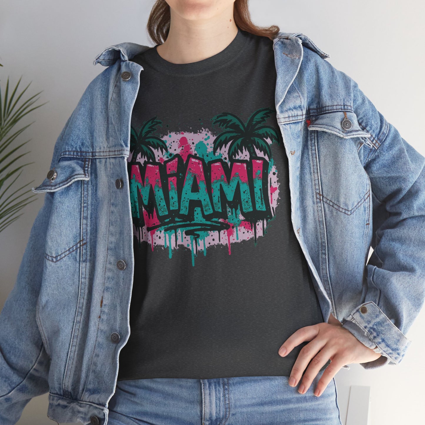 Miami Tropical Vibe Graffiti Tee