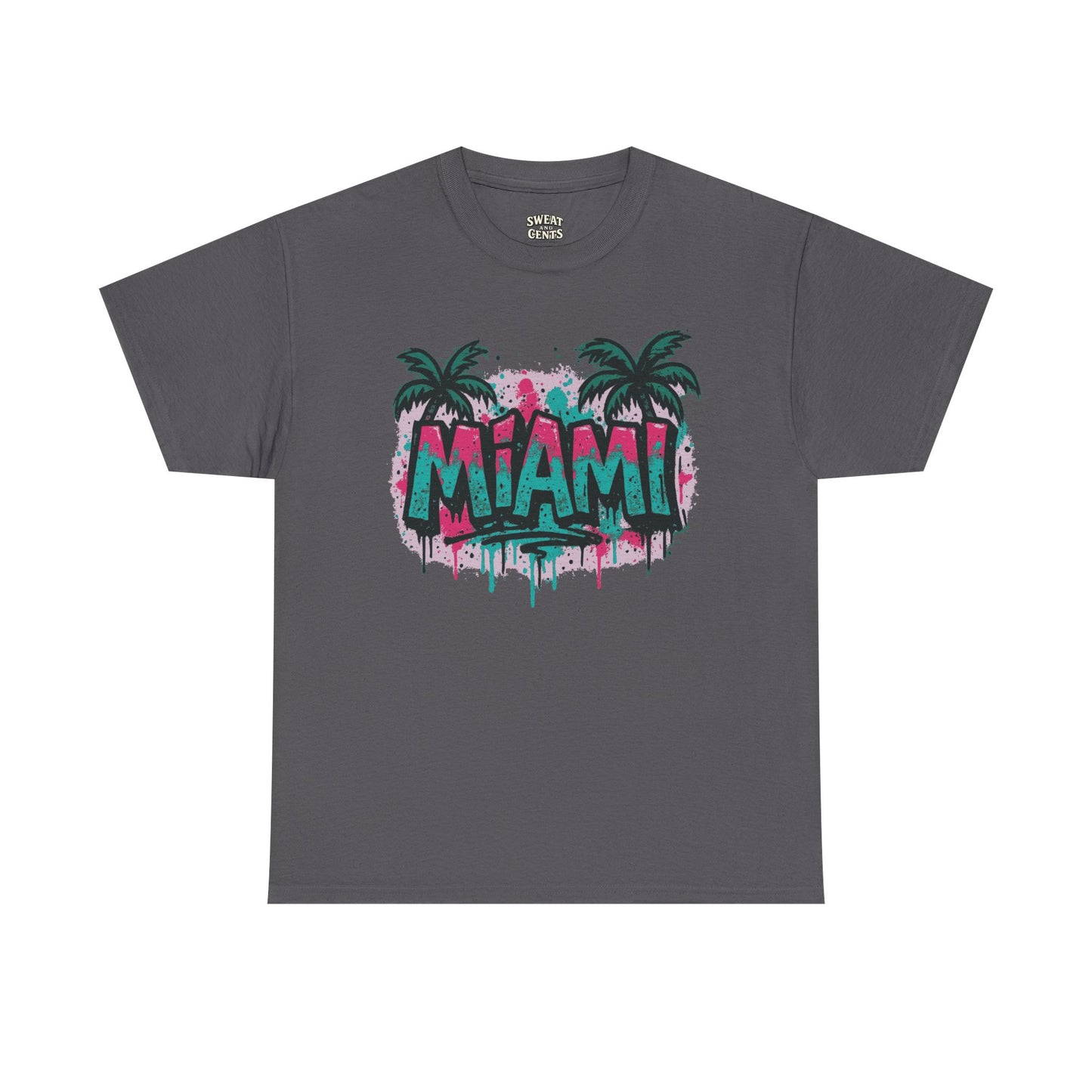 Miami Tropical Vibe Graffiti Tee