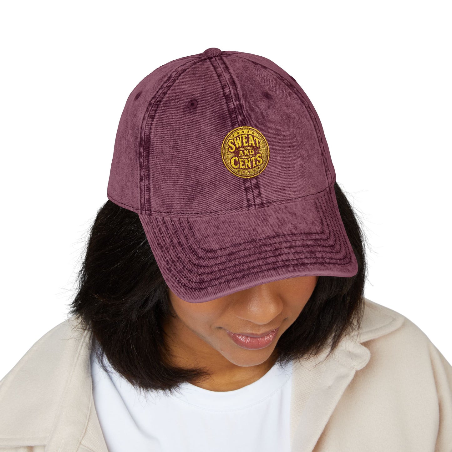 Sweat and Cents Vintage Embroidered Cap