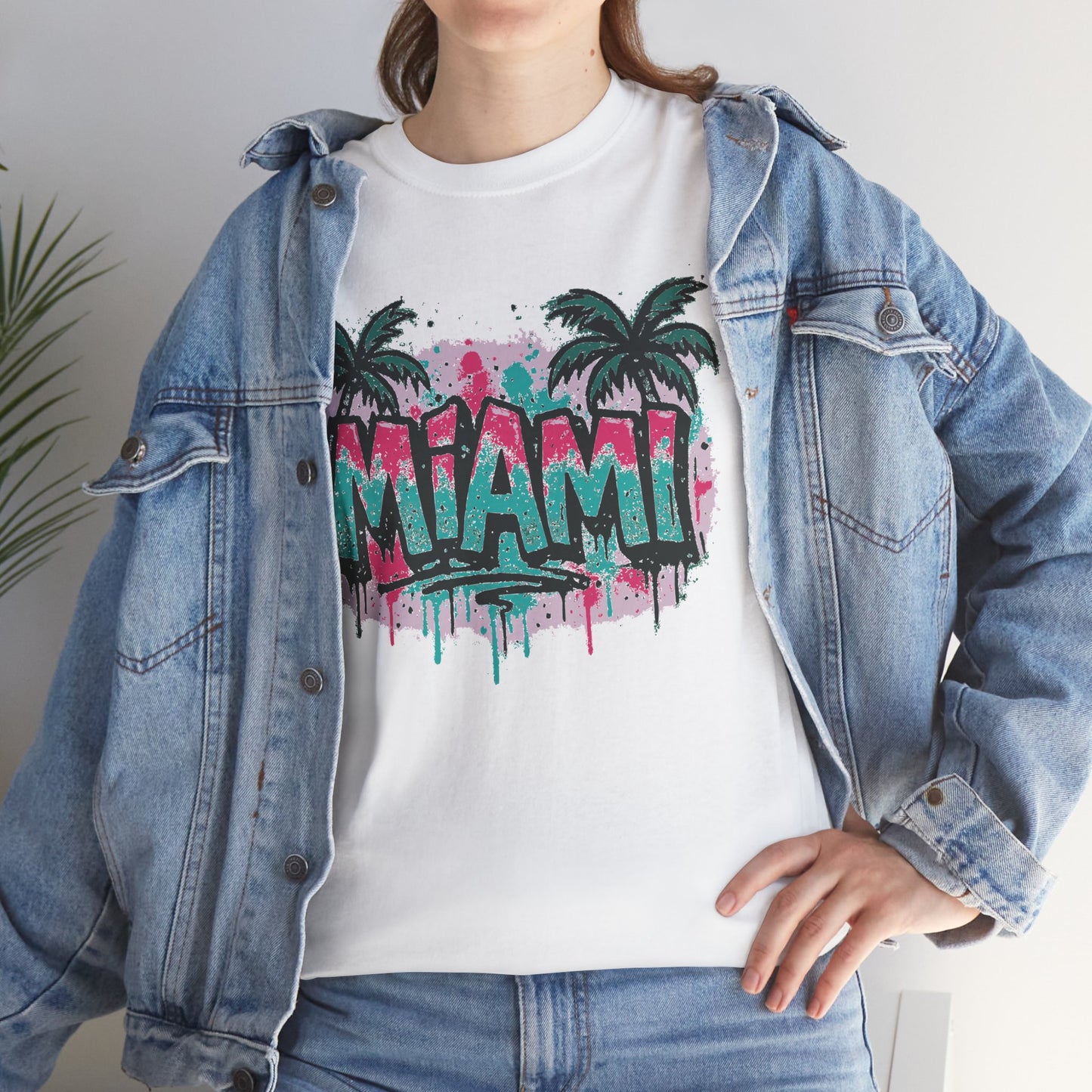 Miami Tropical Vibe Graffiti Tee
