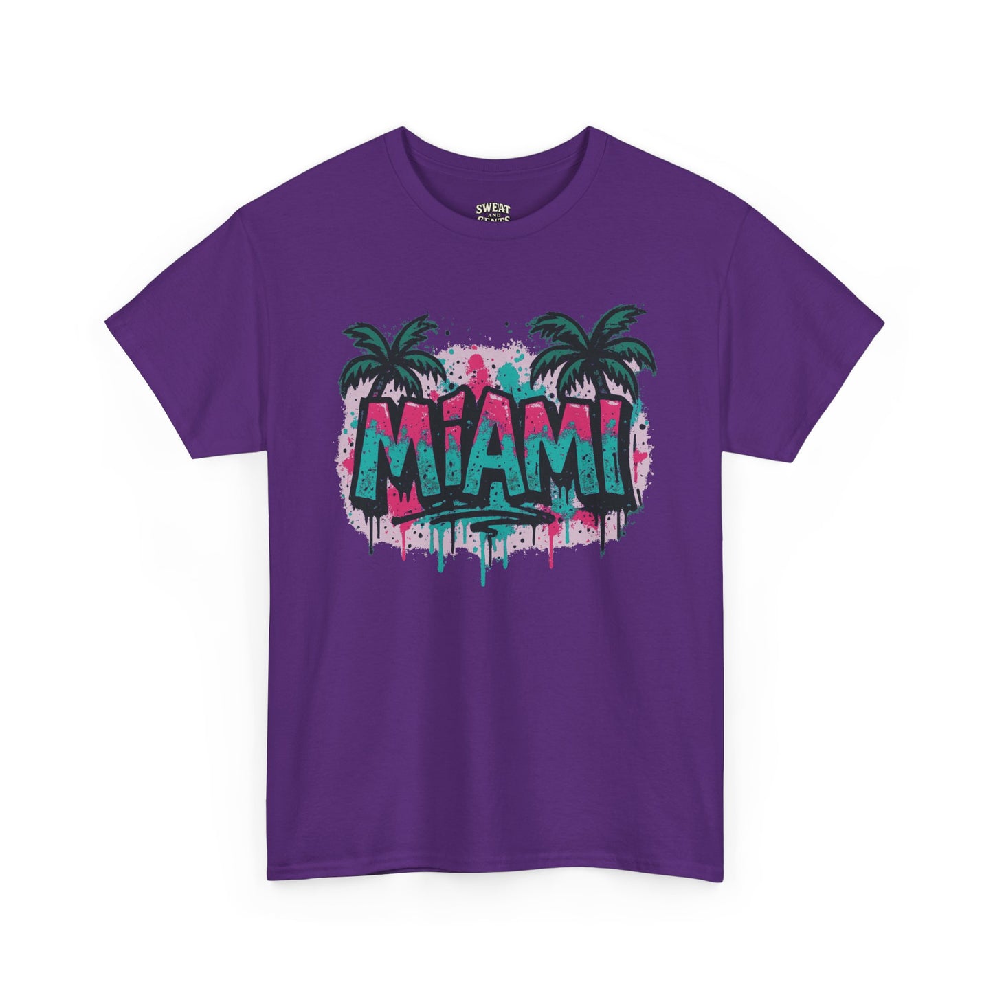 Miami Tropical Vibe Graffiti Tee