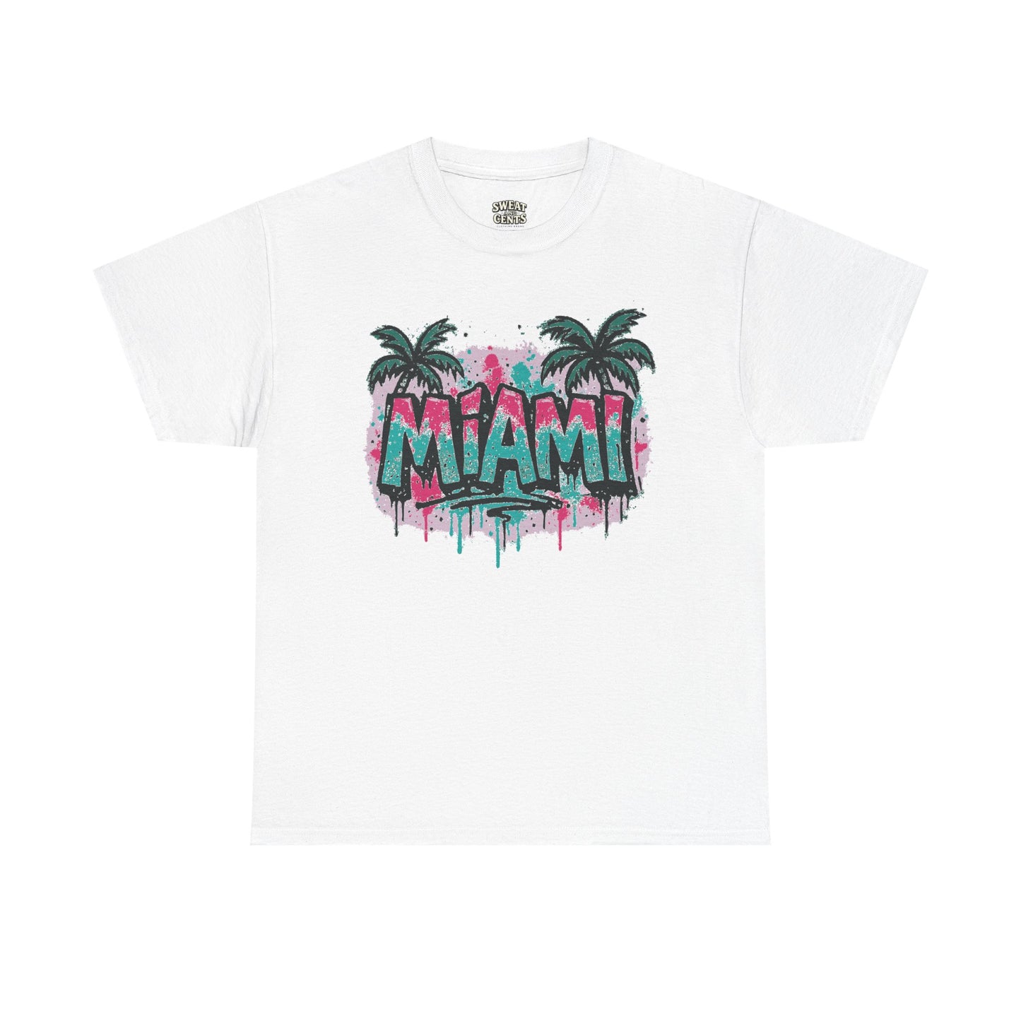 Miami Tropical Vibe Graffiti Tee