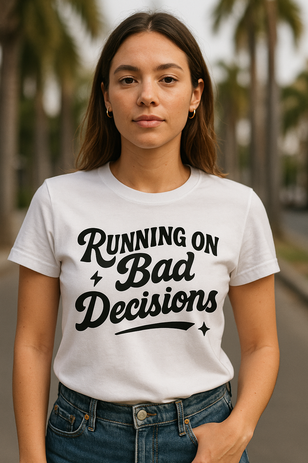 Running on Bad Decisions T-Shirt for Women