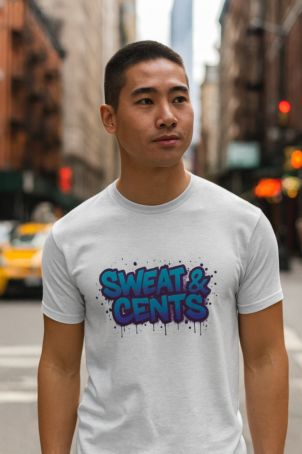 Sweat & Cents Graffiti Blue T-shirt