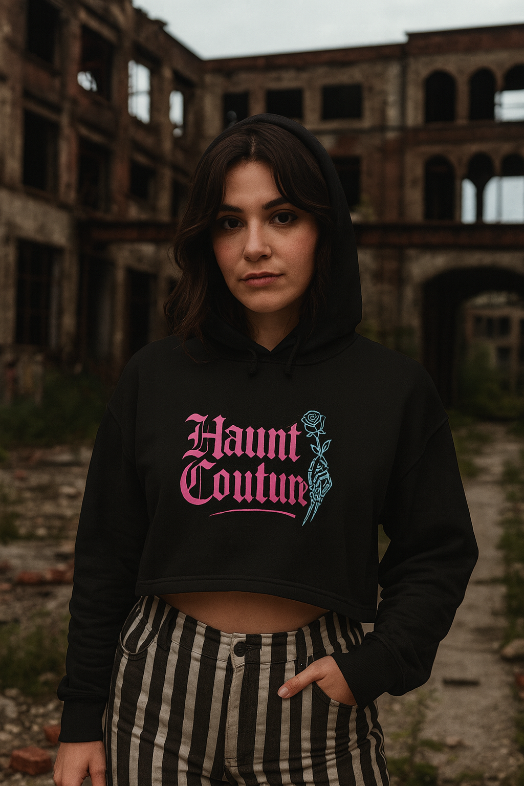 Haunt Couture Crop Hoodie