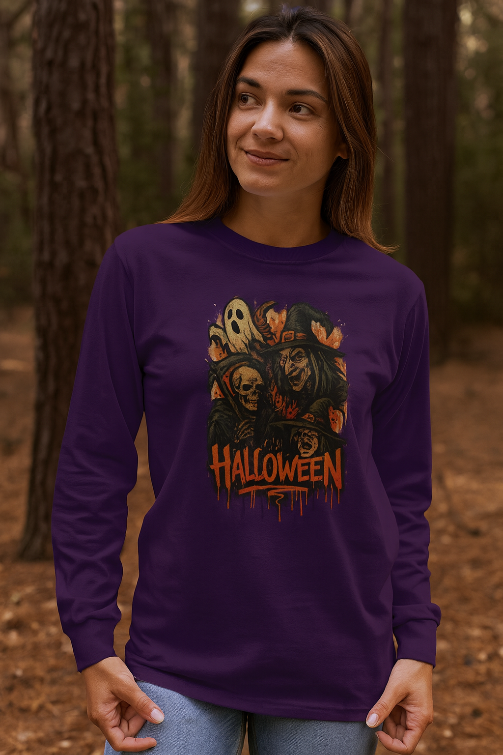 Halloween Witch Long Sleeve Tee
